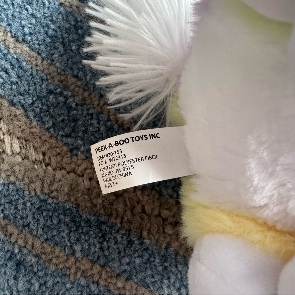 Peek-A-Boo Disguisimals Cat Unicorn 15” Plush‎ Rainbow Pastel Kitty - Picture 5 of 5